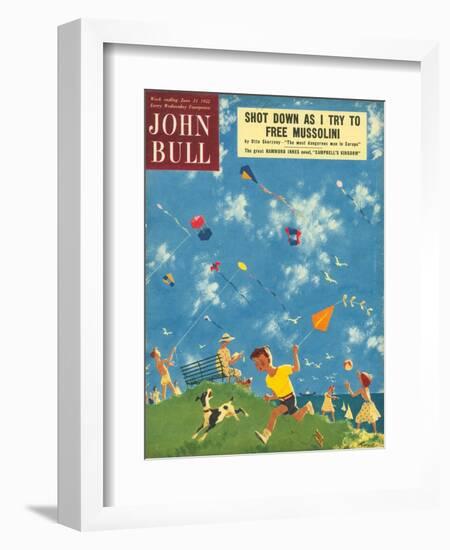 John Bull, Kites, Children Games Magazine, UK, 1950-null-Framed Giclee Print