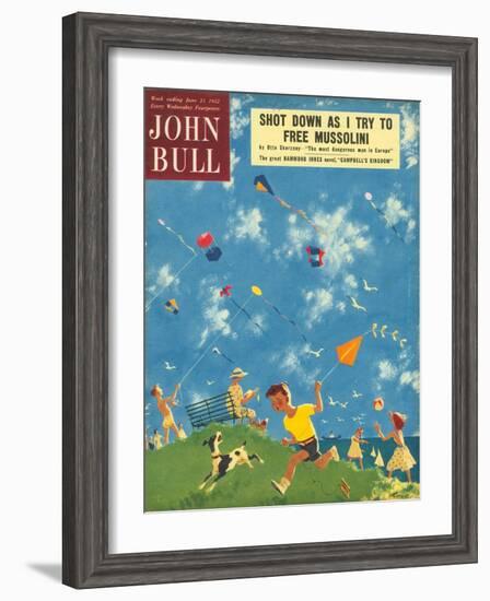 John Bull, Kites, Children Games Magazine, UK, 1950-null-Framed Giclee Print