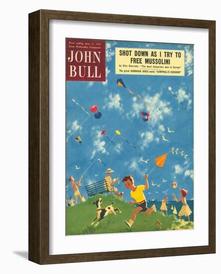 John Bull, Kites, Children Games Magazine, UK, 1950-null-Framed Giclee Print