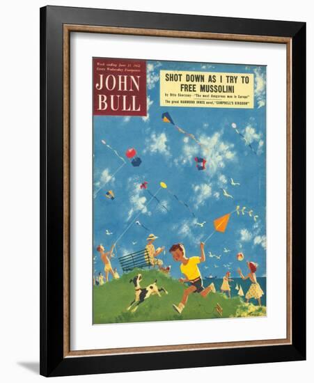 John Bull, Kites, Children Games Magazine, UK, 1950-null-Framed Giclee Print