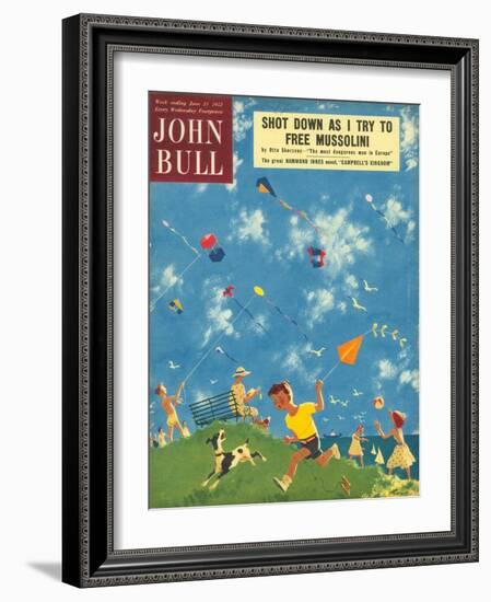 John Bull, Kites, Children Games Magazine, UK, 1950--Framed Giclee Print
