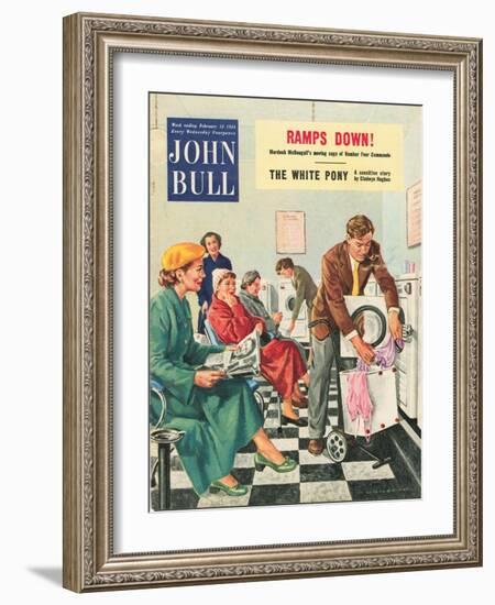 John Bull, Launderettes Washing Machines Appliances Magazine, UK, 1954-null-Framed Giclee Print