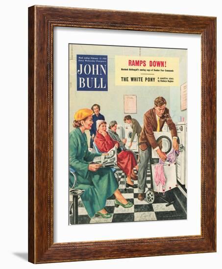 John Bull, Launderettes Washing Machines Appliances Magazine, UK, 1954--Framed Giclee Print