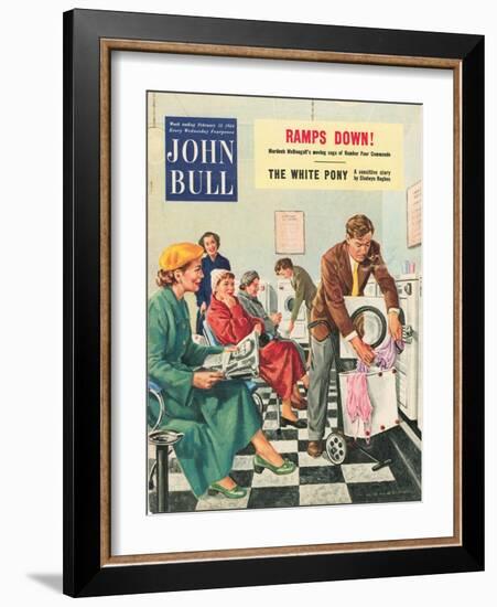 John Bull, Launderettes Washing Machines Appliances Magazine, UK, 1954-null-Framed Giclee Print