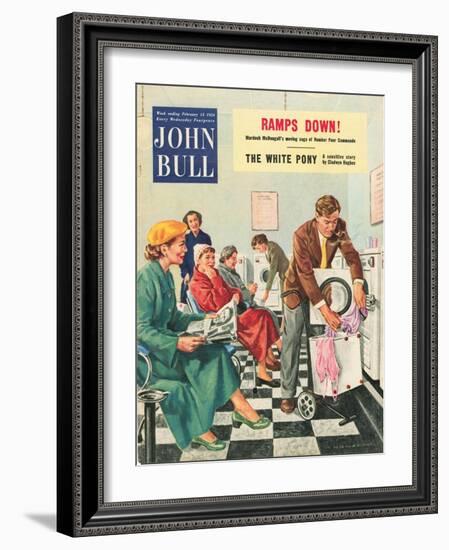 John Bull, Launderettes Washing Machines Appliances Magazine, UK, 1954-null-Framed Giclee Print