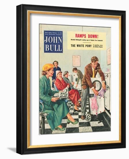 John Bull, Launderettes Washing Machines Appliances Magazine, UK, 1954-null-Framed Giclee Print