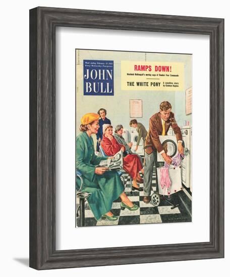 John Bull, Launderettes Washing Machines Appliances Magazine, UK, 1954-null-Framed Giclee Print