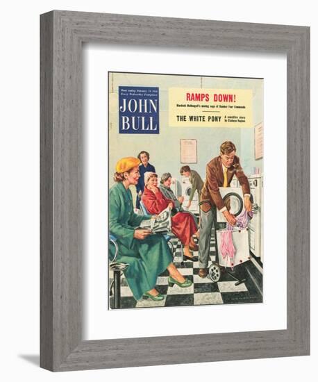 John Bull, Launderettes Washing Machines Appliances Magazine, UK, 1954-null-Framed Giclee Print
