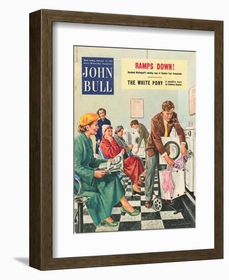 John Bull, Launderettes Washing Machines Appliances Magazine, UK, 1954-null-Framed Giclee Print