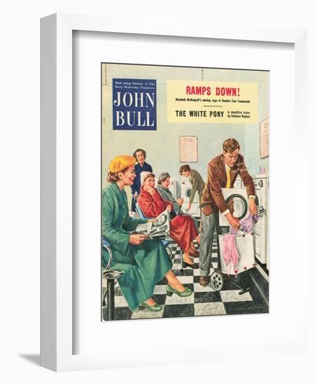 John Bull, Launderettes Washing Machines Appliances Magazine, UK, 1954-null-Framed Giclee Print