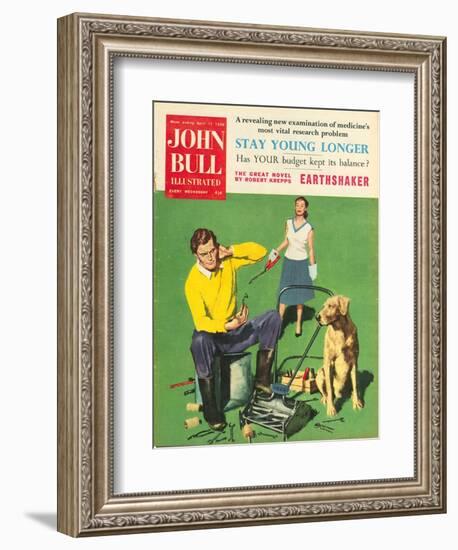 John Bull, Lawnmowers Magazine, UK, 1950-null-Framed Giclee Print