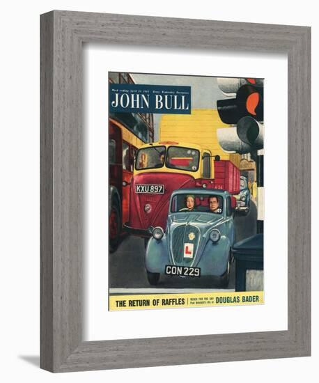 John Bull, Learning To Drive Magazine, UK, 1954-null-Framed Giclee Print