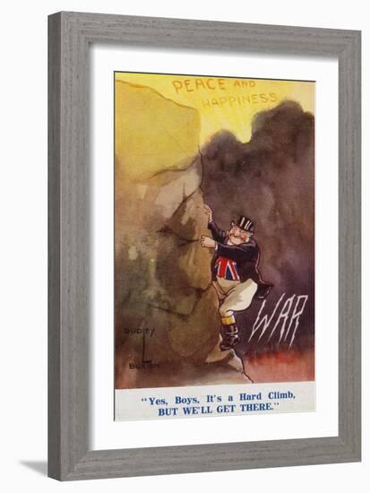 John Bull Making the Climb from War to Peace and Happiness-null-Framed Giclee Print