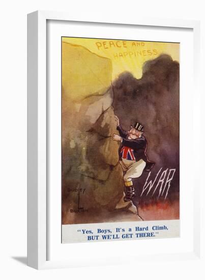 John Bull Making the Climb from War to Peace and Happiness-null-Framed Giclee Print