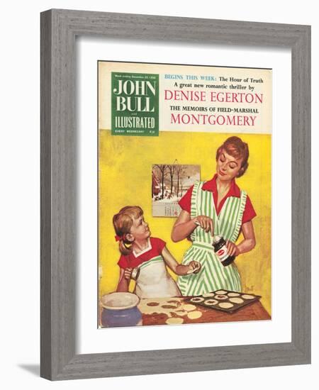 John Bull, Mothers and Daughters Baking Mince Pies Magazine, UK, 1958-null-Framed Giclee Print