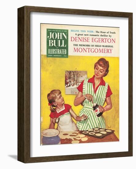 John Bull, Mothers and Daughters Baking Mince Pies Magazine, UK, 1958-null-Framed Giclee Print