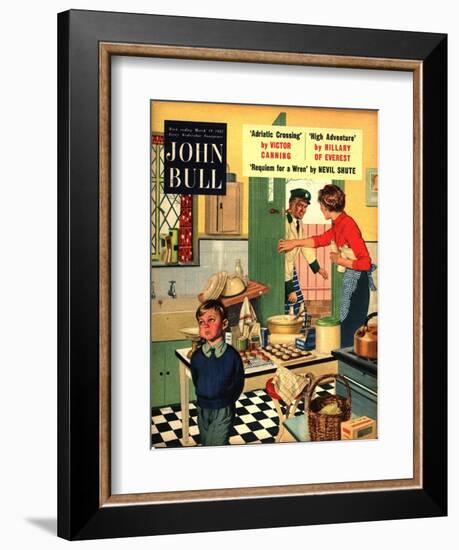 John Bull, Naughty Milkman, Women in Kitchen Magazine, UK, 1955-null-Framed Giclee Print