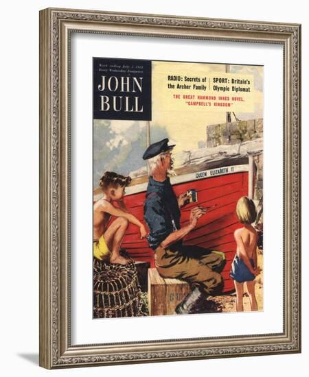 John Bull, Nautical Fishing Boats Magazine, UK, 1950-null-Framed Giclee Print