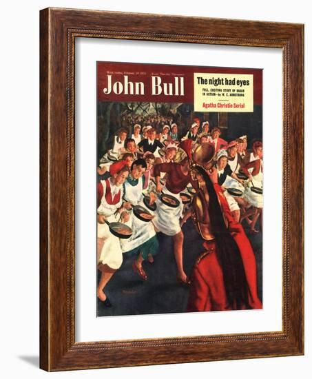 John Bull, Pancakes Day Races Magazine, UK, 1951-null-Framed Giclee Print