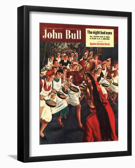 John Bull, Pancakes Day Races Magazine, UK, 1951-null-Framed Giclee Print