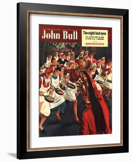 John Bull, Pancakes Day Races Magazine, UK, 1951-null-Framed Giclee Print