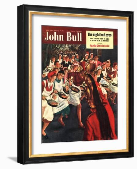 John Bull, Pancakes Day Races Magazine, UK, 1951-null-Framed Giclee Print