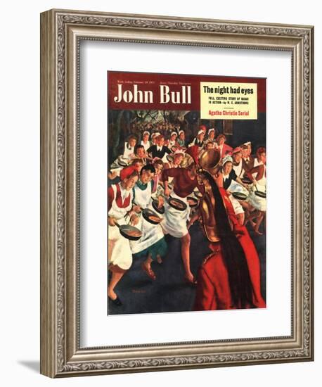 John Bull, Pancakes Day Races Magazine, UK, 1951-null-Framed Giclee Print