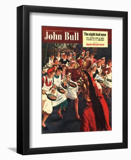 John Bull, Pancakes Day Races Magazine, UK, 1951-null-Framed Giclee Print