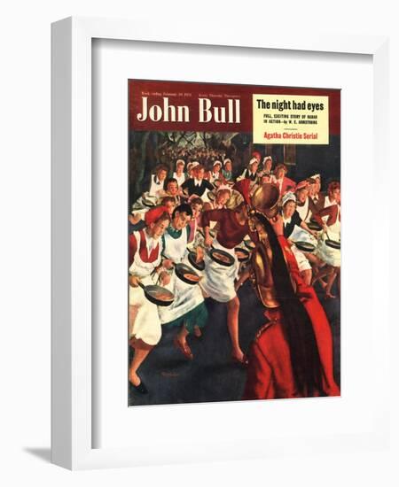 John Bull, Pancakes Day Races Magazine, UK, 1951-null-Framed Giclee Print