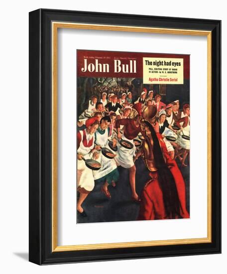 John Bull, Pancakes Day Races Magazine, UK, 1951-null-Framed Giclee Print