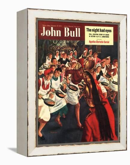 John Bull, Pancakes Day Races Magazine, UK, 1951-null-Framed Premier Image Canvas