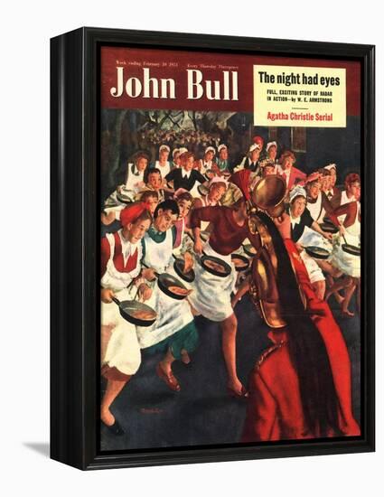 John Bull, Pancakes Day Races Magazine, UK, 1951-null-Framed Premier Image Canvas
