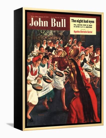 John Bull, Pancakes Day Races Magazine, UK, 1951-null-Framed Premier Image Canvas