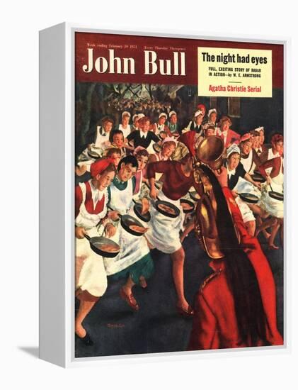 John Bull, Pancakes Day Races Magazine, UK, 1951-null-Framed Premier Image Canvas