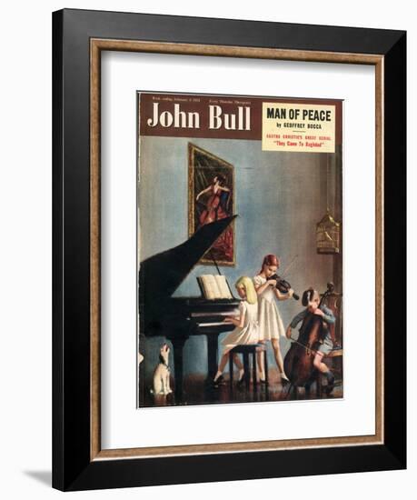 John Bull, Pianos Instruments Playing Cellos Violins Dogs Magazine, UK, 1951-null-Framed Giclee Print