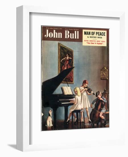 John Bull, Pianos Instruments Playing Cellos Violins Dogs Magazine, UK, 1951-null-Framed Giclee Print