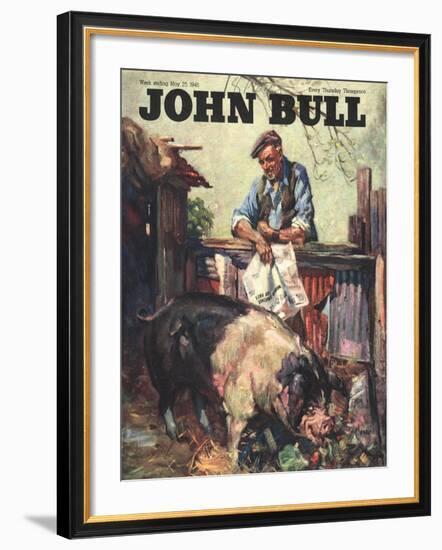 John Bull, Pigs Farms Farmers Magazine, UK, 1946-null-Framed Giclee Print