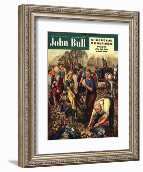 John Bull, Potatoes Magazine, UK, 1950-null-Framed Giclee Print