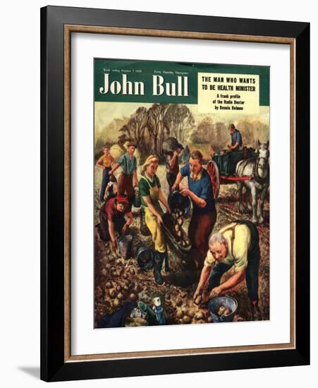 John Bull, Potatoes Magazine, UK, 1950-null-Framed Giclee Print