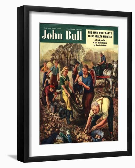 John Bull, Potatoes Magazine, UK, 1950-null-Framed Giclee Print