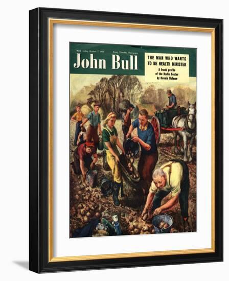 John Bull, Potatoes Magazine, UK, 1950-null-Framed Giclee Print