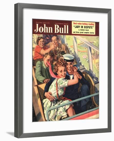 John Bull, Roller Coasters Sailors Fear Funfairs Roller-Coasters Fairs Magazine, UK, 1951-null-Framed Giclee Print