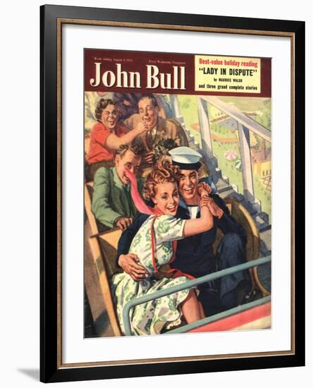 John Bull, Roller Coasters Sailors Fear Funfairs Roller-Coasters Fairs Magazine, UK, 1951-null-Framed Giclee Print