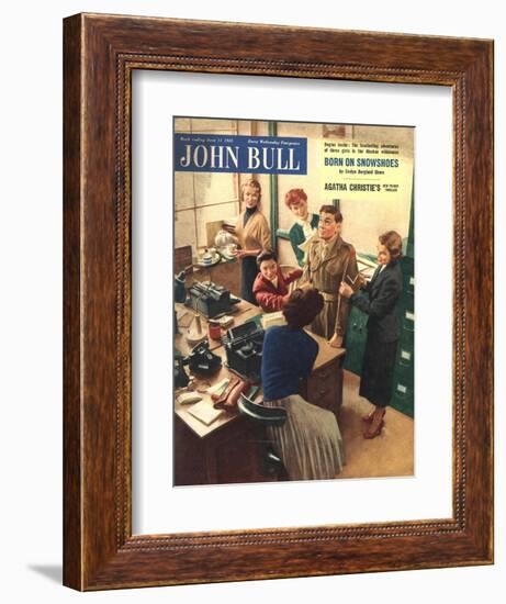 John Bull, Secretaries Engagement Boyfriends Magazine, UK, 1955-null-Framed Giclee Print