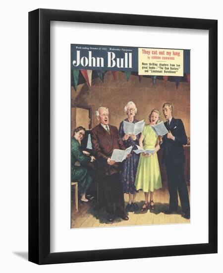 John Bull, Singing, Choirs Practice, the Villages Halls Magazine, UK, 1951-null-Framed Giclee Print