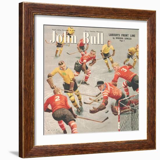 John Bull, Snow Ice Hockey Winter Seasons Magazine, UK, 1949-null-Framed Giclee Print