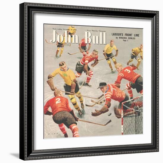 John Bull, Snow Ice Hockey Winter Seasons Magazine, UK, 1949-null-Framed Giclee Print