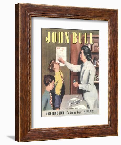 John Bull, Taking Giving Medicine Schools Nurses Matrons Magazine, UK, 1947-null-Framed Giclee Print