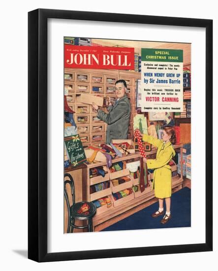 John Bull, Ties Salesman Salesmen Girls Gifts Shopping Mens Magazine, UK, 1957-null-Framed Giclee Print