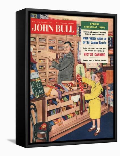 John Bull, Ties Salesman Salesmen Girls Gifts Shopping Mens Magazine, UK, 1957-null-Framed Premier Image Canvas